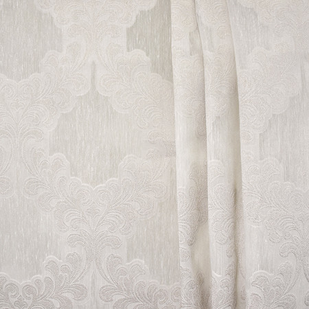 Into The Clouds Stone by Carole Designer Fabric Sheer Luxury 78% Polyester Filament, 22% Spun Polyester INDIA N/A 13 7/8" V, 10 1/4" H 118" - Swanky Fabrics -