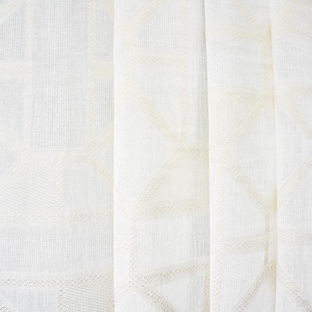 Into View Latte by Carole Designer Fabric Sheer Luxury 100% Polyester TURKEY N/A 5 7/8" V, 15 1/8" H 118" - Swanky Fabrics -