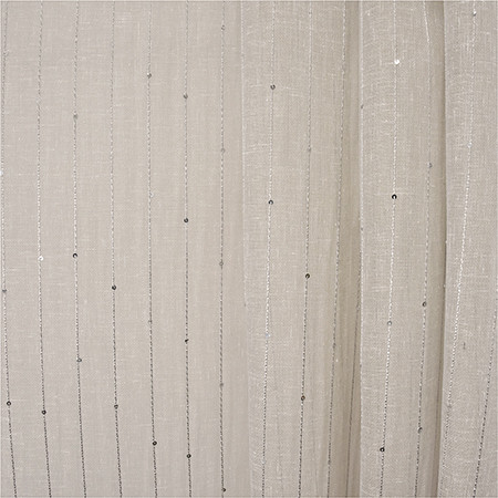 Let You Go Bisque by Carole Designer Fabric Sheer Luxury 91% Polyester, 9% Cotton-Weighted Hem TURKEY N/A 1" V 120" - Swanky Fabrics -