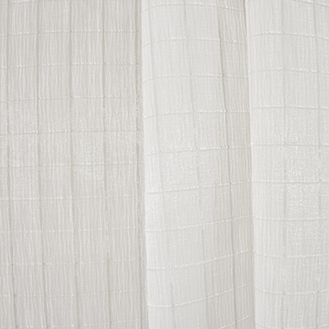 Carole Fabric Square One White Sheer Luxury 66% Cotton, 34% Polyester INDIA 1 1/4" V, 1 3/8" H 116" - My Fabric Connection -