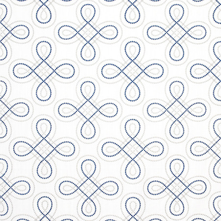 Keep On Coming Sapphire by Carole Designer Fabric Wallflower 76% Polyester, 24% Cotton INDIA N/A 9" V, 10 1/4" H 53" - Swanky Fabrics -