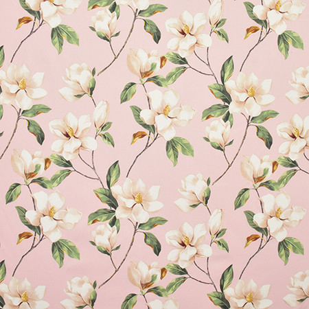 Magnolia Way Petal by Carole Designer Fabric Wellington 100% Cotton-Stain Resistant PAKISTAN 50,000 Wyzenbeek Double Rubs 24 3/4" V, 27" H HD 54.5" - Swanky Fabrics -