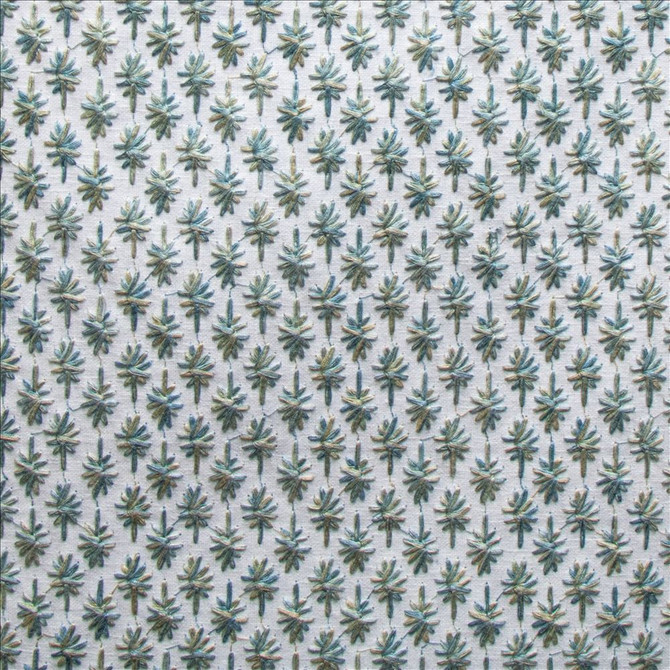 Kasmir Fabric Balsamo Seaglass  1477 50% Cotton 50% Polyester  INDIA  </p><p>Repeat: Horizontal: 1 1/8 inches and Vertical: 1 2/8 inches 52  - My Fabric Connection -
