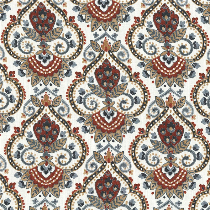 Kasmir Fabric Nules Americana  1477 67% Viscose 33% Linen  SPAIN  </p><p>Repeat: Horizontal: 13 4/8 inches and Vertical: 12 6/8 inches 54  - My Fabric Connection -