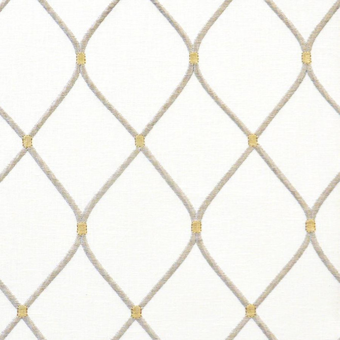 Maxwell Fabric Cleat # 242 Platinum Color Theory-Vol.Vi Alabaster 52% COTTON/25% RAYON/18% POLYESTER/5% LINEN INDIA V-6"H-3.75" 54"EMB.52" - My Fabric Connection -