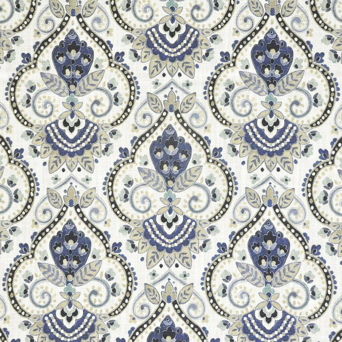 Maxwell Fabric Tressa # 829 Indigo Color Theory-Vol.Vi Odyssey 67% VISCOSE/33% LINEN SPAIN V-13.5"H-13.5" 54" - My Fabric Connection -