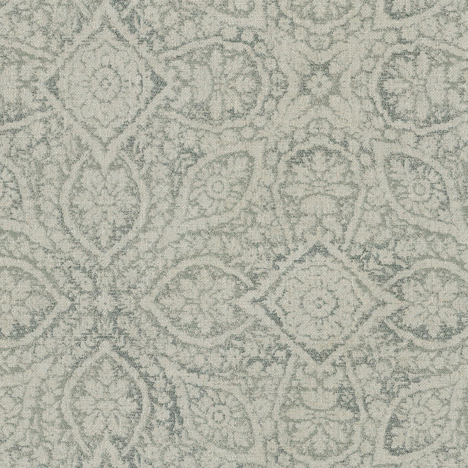 PKL Studio Fabric Damask Foliage Stone 411502 74%Polyester 21%Cotton 5%Linen India 51000 Horizontal: 13.5 and Vertical: 13.8 54 - My Fabric Connection -