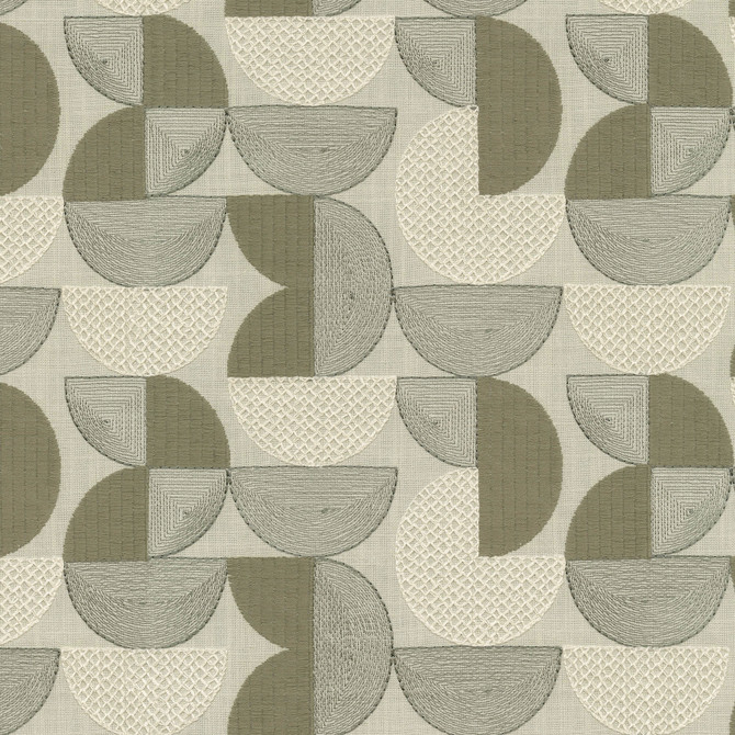 PKL Studio Fabric Sector Emb Shale 411962 Base 52% Cotton, 48% Polyester Emb 64% Cotton, 36% Rayon India 6000 Horizontal: 9 and Vertical: 6.1 54 - My Fabric Connection -