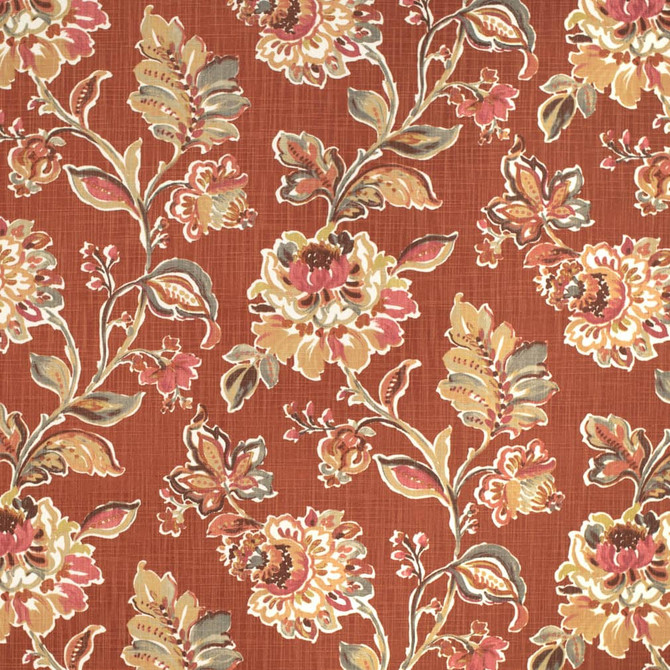 Charlotte Fabric CB600-238 Shades of Redwood 54% Cotton, 26% Recycled Polyester, 20% Polyester Asia Exceeds 30,000 Wyzenbeek Rubs (Heavy Duty) Horizontal 27.5" x Vertical 24.5" 54 Inches - My Fabric Connection -