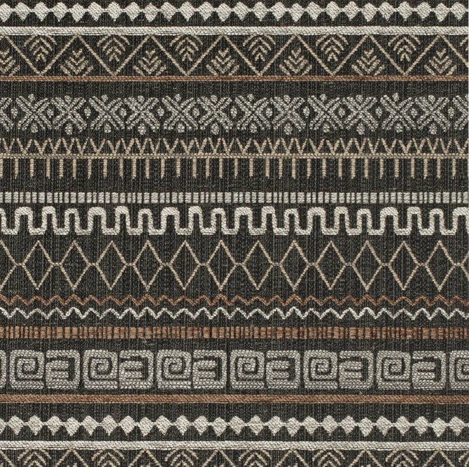 Charlotte Fabric CB800-419 Shades of Onyx 99% Polyester, 1% Linen Asia Exceeds 106,000 Wyzenbeek Rubs (Heavy Duty) Horizontal 2.25" x Vertical 14" 54 Inches - My Fabric Connection -