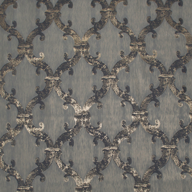 Europatex Fabric Dazzle - Damask - Blue Gold Dazzle 100% Polyester China See Sample Horizontal: N/A and Vertical: N/A 118.00 inches  - My Fabric Connection -