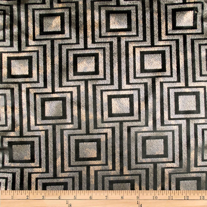 Europatex Fabric Embellished Square Black Embellished 100% Polyester 14.2" H, 12.4" V 118.00 inches - My Fabric Connection -
