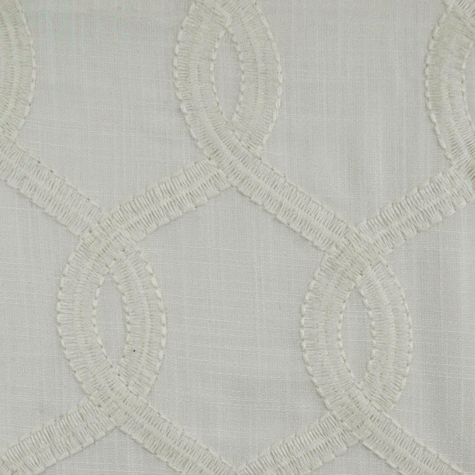 Europatex Fabric Nantucket White Nantucket 100% Polyester 8.5" H, 4" V 55.00 inches - My Fabric Connection -