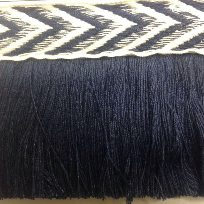 Europatex Fabric Ariel Navy Sirenia 50% Viscose, 50% Cotton 2.00 inches - My Fabric Connection -