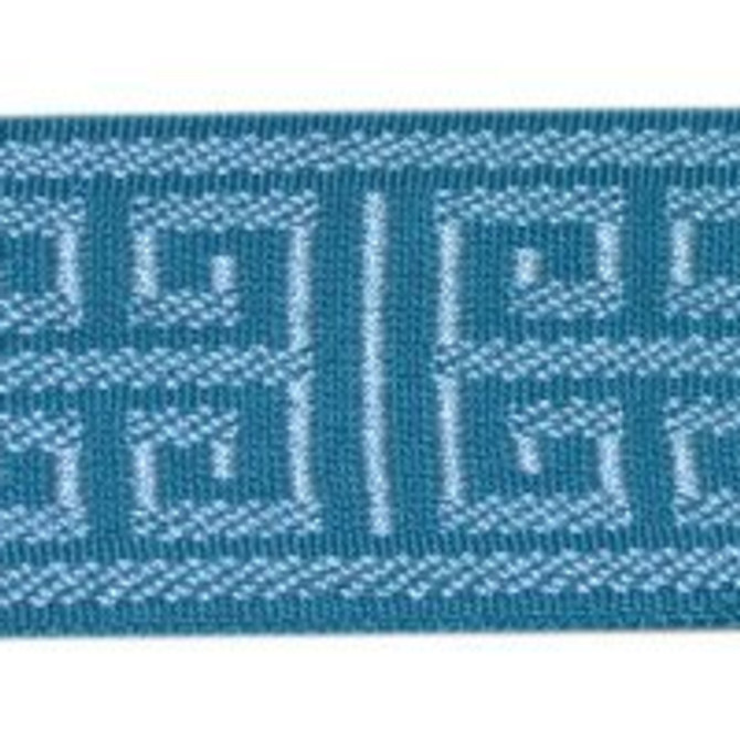 Europatex Fabric Corinth - Aqua Tapes Decor 100% Polyester China See Sample Horizontal: N/A and Vertical: N/A 2.00 inches  - My Fabric Connection -