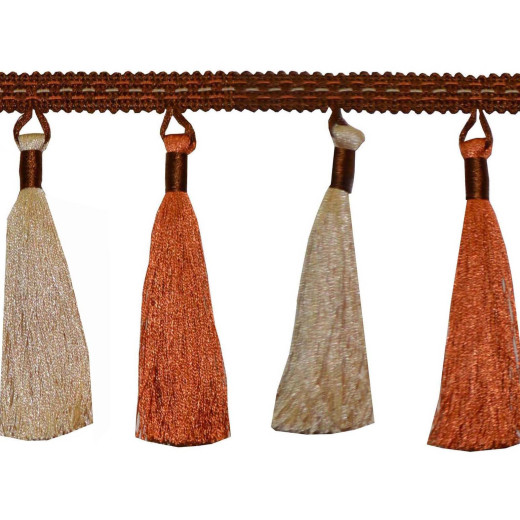 Europatex Fabric Eric Apricot Sirenia 50% Viscose / 50% Cotton China See Sample Horizontal: N/A and Vertical: N/A 4.50 inches  - My Fabric Connection -