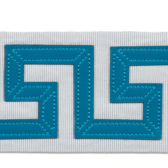 Europatex Fabric Kos Aqua Kos & Paros 55% Faux Leather, 23% Rayon, 21% Fibranne, 1% Polyester 3.00 inches - My Fabric Connection -