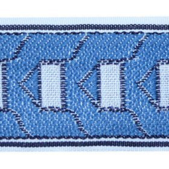 Europatex Fabric Pantheon Cobalt Tapes Decor 100% Polyester 2.00 inches - My Fabric Connection -