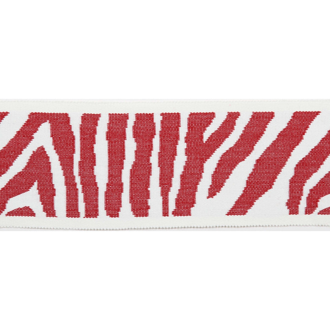 Europatex Fabric Pergola Zebra Tape Cranberry Pergola 100% Solution Dyed Acrylic 3.25 inches - My Fabric Connection -