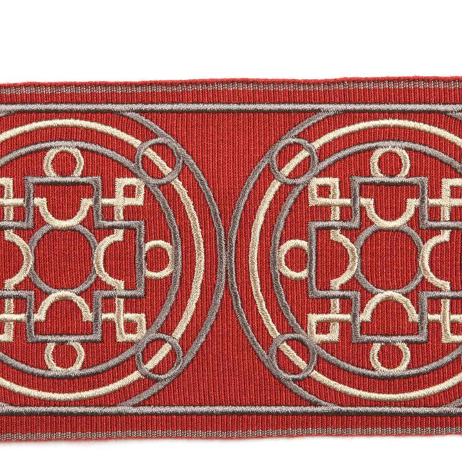 Europatex Fabric Sion Cranberry Tapes Galore 100% Polyester 3.625" 3.55 inches - My Fabric Connection -