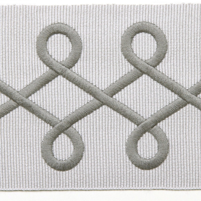 Europatex Fabric Symphony Silver Symphony 100% Polyester H: 1.38" 3.00 inches - My Fabric Connection -