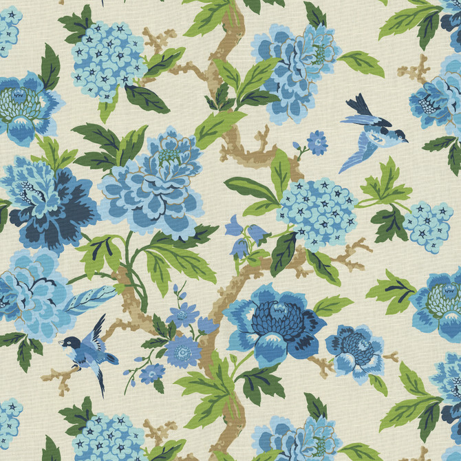 Waverly Fabric Celeste Luna 682332 100% cotton Pakistan 51000 Horizontal: 27 and Vertical: 25.25 54 - My Fabric Connection -