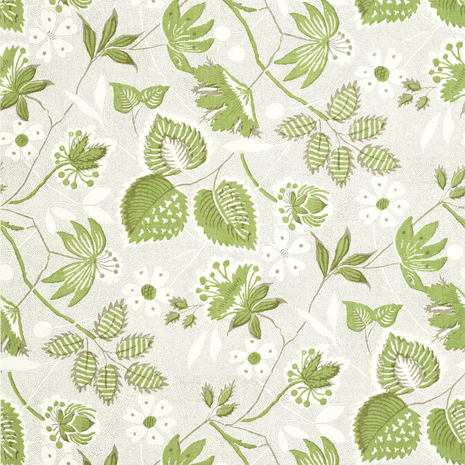 Anna French Wallpaper Indienne Hazel Green and Beige AT15118 Wallpaper Non Woven Wallpaper UNITED STATES - </p><p>Repeat: V: 25 27 - My Fabric Connection -