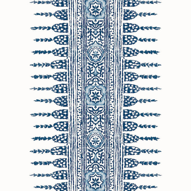 Anna French Wallpaper Javanese Stripe Navy and White AT15137 Wallpaper Wallpaper UNITED STATES - </p><p>Repeat: V: 9 20.5 - My Fabric Connection -