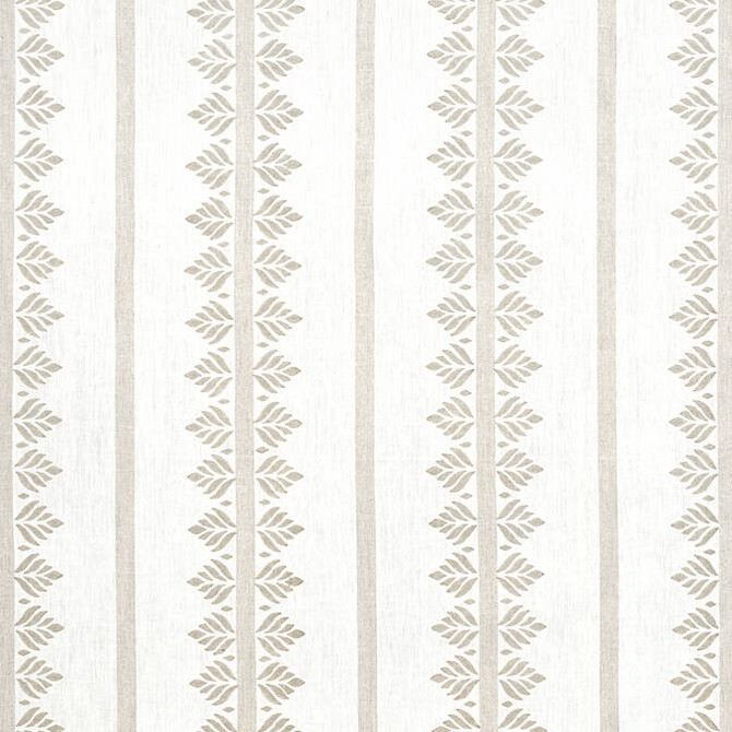 Anna French Fabric Fern Stripe Beige AF15104 Fabric 100% Linen INDIA 0 </p><p>Repeat: V: 7.5 54 - My Fabric Connection -