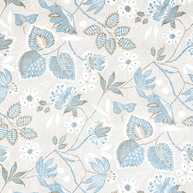 Anna French Fabric Indienne Hazel Spa Blue AF15114 Fabric 100% Linen UNITED KINGDOM - </p><p>Repeat: V: 24 54 - My Fabric Connection -