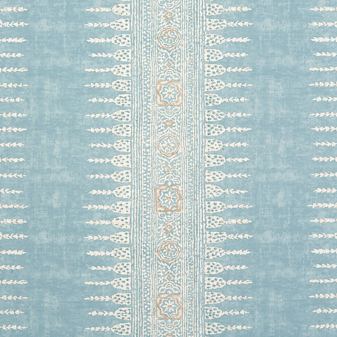 Anna French Fabric Javanese Stripe Spa Blue AF15140 Fabric 60% Linen, 30% Cot, 10% Nylon THAILAND 20000 </p><p>Repeat: V: 16.5 54 - My Fabric Connection -