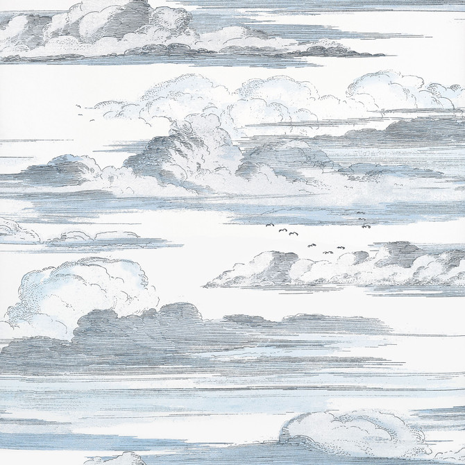 Anna French Wallpaper Cielo Blue AT57870 Wallpaper </p><p>Repeat: V: 27.00"(68.58 cm) 27.00"(68.58 cm) - My Fabric Connection -