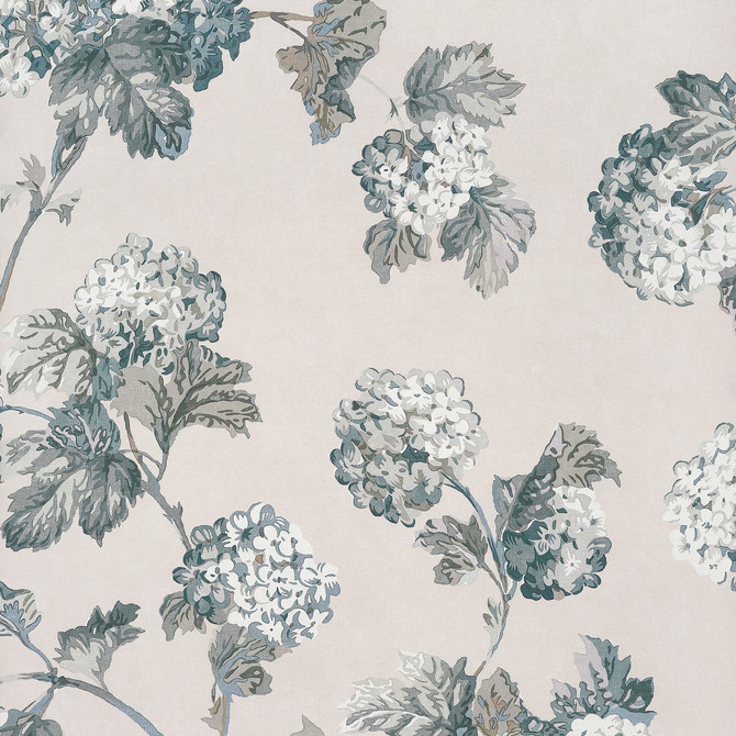 Anna French Wallpaper Sussex Hydrangea Slate and Linen AT57847 Wallpaper </p><p>Repeat: V: 36.00"(91.44 cm) 27.00"(68.58 cm) - My Fabric Connection -