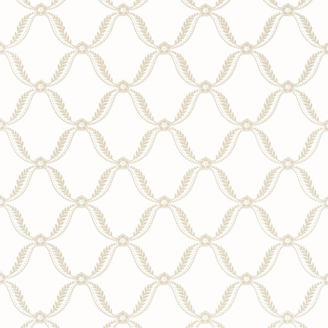 Anna French Wallpaper Tate Trellis Beige AT57879 Wallpaper </p><p>Repeat: V: 6.25"(15.88 cm) 27.00"(68.58 cm) - My Fabric Connection -
