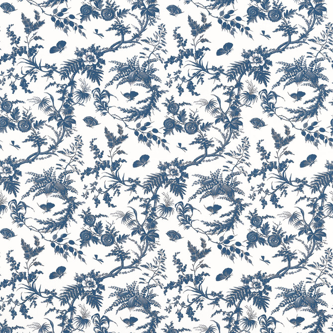 Anna French Fabric Newlands Toile Blue AF57837 Fabric </p><p>Repeat: V: 35.50" (90.17 cm) 54.00" (137.16 cm) - My Fabric Connection -