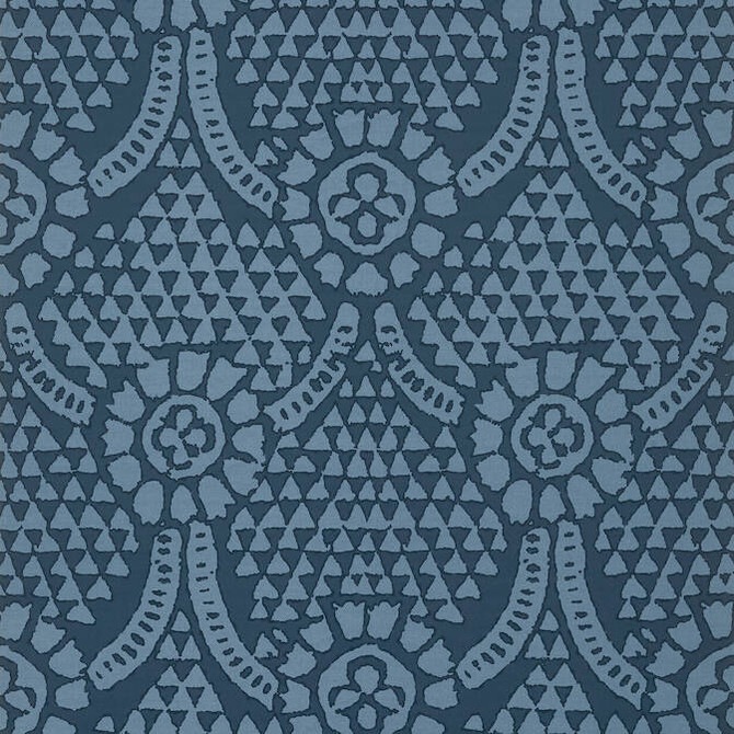 Thibaut Wallpaper Chamomile Navy T14315 Wallpaper Wallpaper UNITED STATES - </p><p>Repeat: V: 18 27 - My Fabric Connection -
