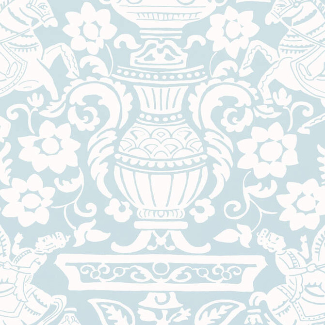 Thibaut Wallpaper Galway Spa Blue T14360 Wallpaper Wallpaper UNITED STATES - </p><p>Repeat: V: 36 27 - My Fabric Connection -