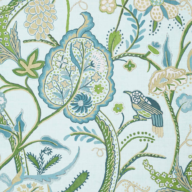 Thibaut Wallpaper Windsor Spa Blue T14304 Wallpaper Non Woven Wallpaper UNITED STATES - </p><p>Repeat: V: 41 27 - My Fabric Connection -