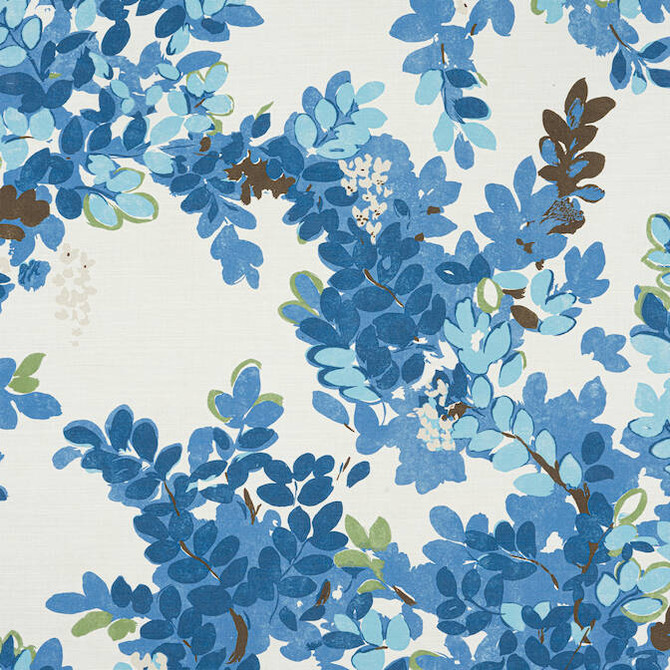 Thibaut Fabric Central Park Blue and Green F914330 Fabric 60% Linen, 30% Cot, 10% Nylon UNITED KINGDOM 20000 </p><p>Repeat: V: 35 54 - My Fabric Connection -
