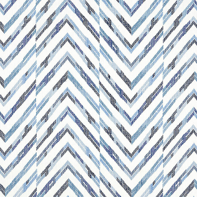 Thibaut Fabric Hamilton Embroidery Blue and White W714346 Fabric 52% Cotton, 48% Linen INDIA - </p><p>Repeat: V: 7.5 52.5 - My Fabric Connection -