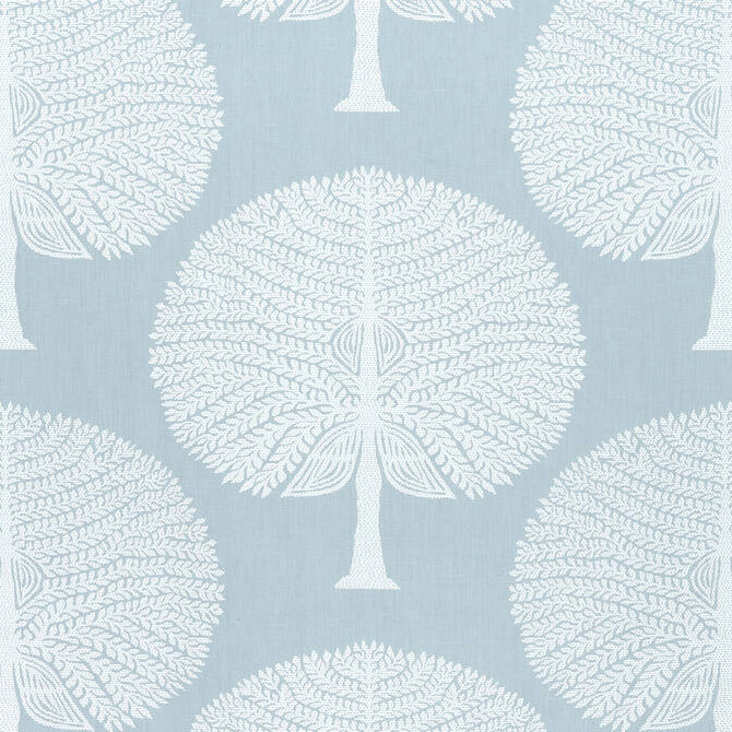 Thibaut Fabric Mulberry Tree Spa Blue F910600 Fabric 55% Linen, 45% Cotton INDIA - </p><p>Repeat: V: 17.25 54 - My Fabric Connection -
