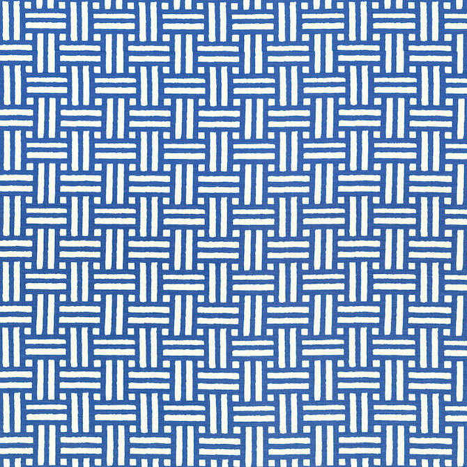 Thibaut Fabric Piermont Blue F910623 Fabric 56% Linen, 44% Cotton INDIA - </p><p>Repeat: V: 2.75 54 - My Fabric Connection -