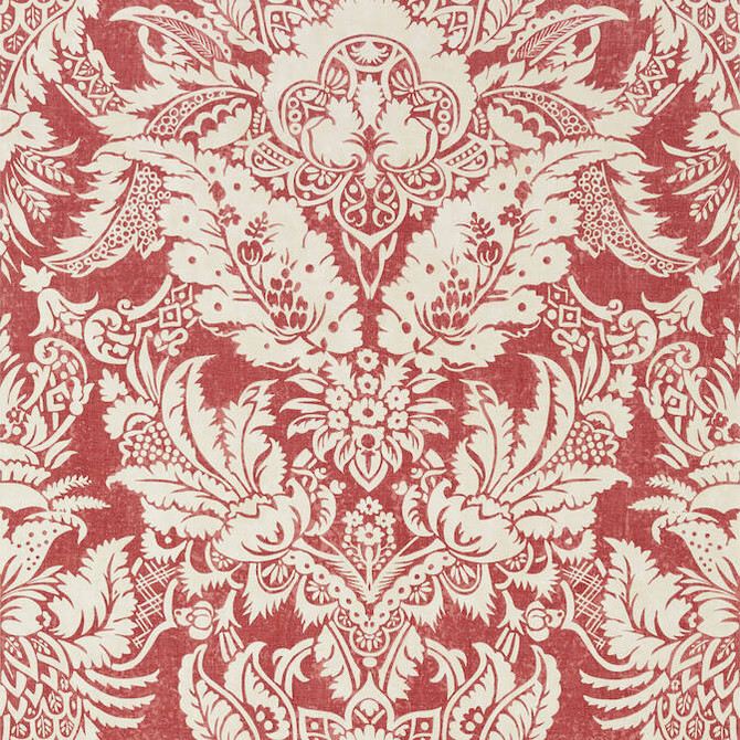 Thibaut Wallpaper Chardonnet Damask Red T72584 Wallpaper Non-Woven Vinyl Wallpaper U.S.A. - </p><p>Repeat: V: 27 27 - My Fabric Connection -