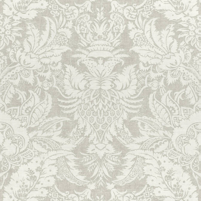 Thibaut Fabric Chardonnet Damask Grey F972582 Fabric 60% Linen, 30% Cot, 10% Nylon UNITED KINGDOM 20000 </p><p>Repeat: V: 25.25 54 - My Fabric Connection -