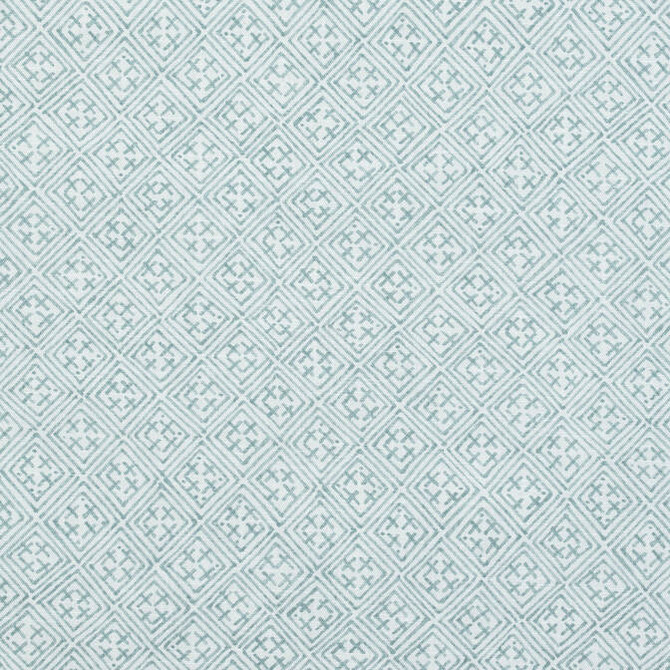 Thibaut Fabric Laos Aqua F972614 Fabric 90% Cotton, 10% Linen U.S.A. - </p><p>Repeat: V: 11 54 - My Fabric Connection -