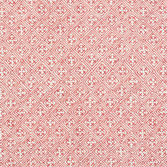 Thibaut Fabric Laos Red F972616 Fabric 90% Cotton, 10% Linen U.S.A. - </p><p>Repeat: V: 11 54 - My Fabric Connection -