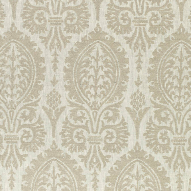 Thibaut Fabric Sir Thomas Embroidery Grey W772570 Fabric 51% Linen, 49% Viscose INDIA - </p><p>Repeat: V: 23 52 - My Fabric Connection -