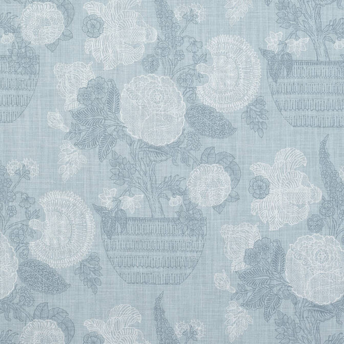Thibaut Fabric Tullamore Light Blue F972591 Fabric 100% Cotton Muslin U.S.A. - </p><p>Repeat: V: 25 54 - My Fabric Connection -