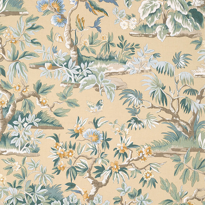 Anna French Wallpaper Elwood Soft Gold AT24561 Wallpaper Non Woven Wallpaper UNITED STATES - </p><p>Repeat: V: - 27 - My Fabric Connection -