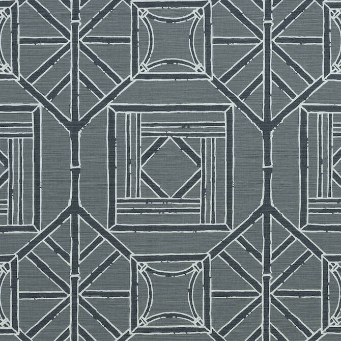 Thibaut Fabric Shoji Panel Grey F975520 Fabric 51% Linen, 49% Cotton U.S.A. - </p><p>Repeat: V: 18 54 - My Fabric Connection -